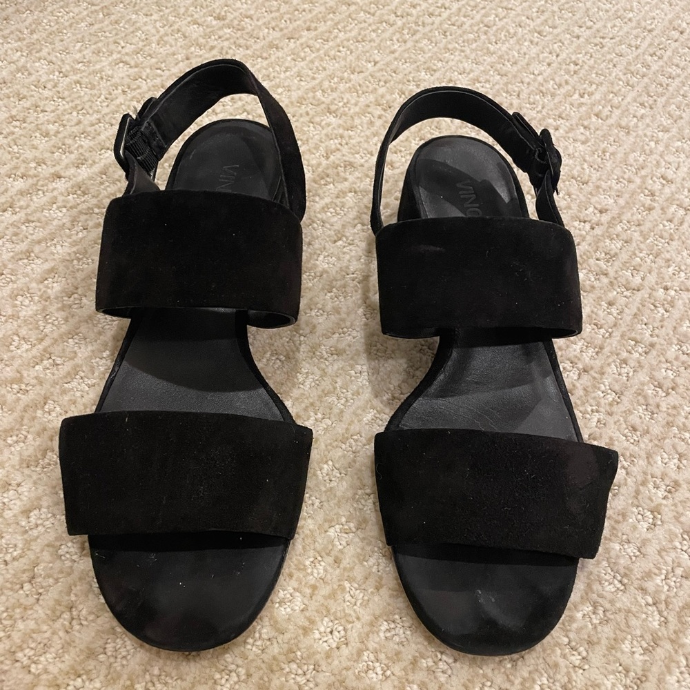 Vince suede sandal block heel